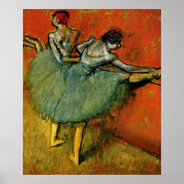 Póster Bailarinas en el Barre - Edgar Degas - 1888 (Frente)