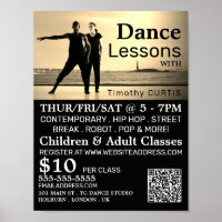 Bailarinas en escena, publicidad de clases de bail