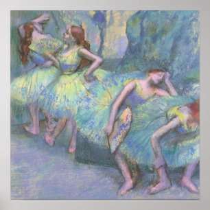 Póster Bailarinas en las bambalinas de Edgar Degas