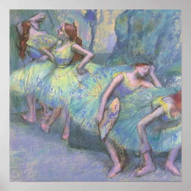 Póster Bailarinas en las bambalinas de Edgar Degas (Frente)