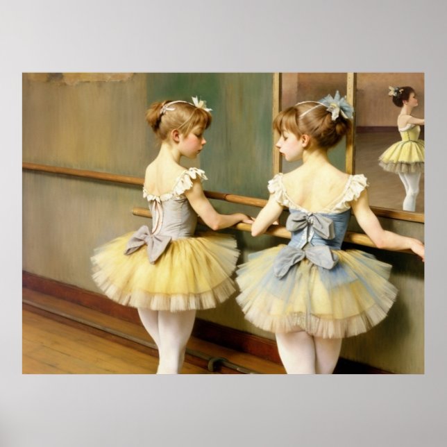 Póster Bailarinas en sala de ensayo inspiradas por Degas (Frente)