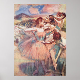 Póster Bailarinas en un paisaje - Edgar Degas - c1897