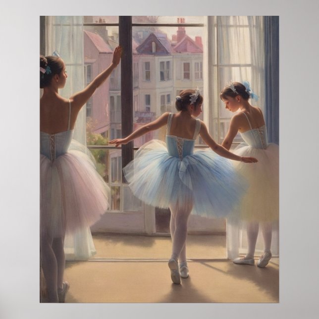 Póster Bailarinas frente a la ventana (Frente)