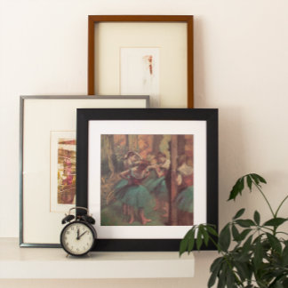 Póster Bailarinas, rosadas y verdes de Edgar Degas