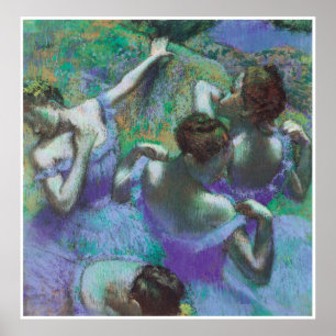 Póster Bailarines azules, c. 1898, Edgar Degas