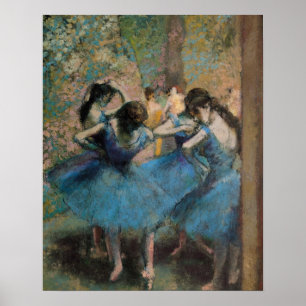 Póster Bailarines de Edgar Degas el   en el azul, 1890