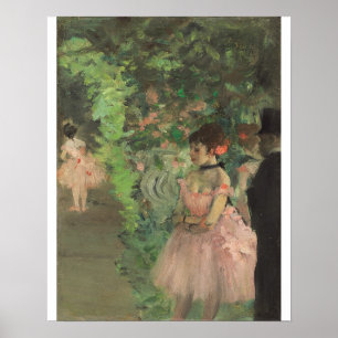 Póster Bailarines de Edgar Degas el   entre bastidores,