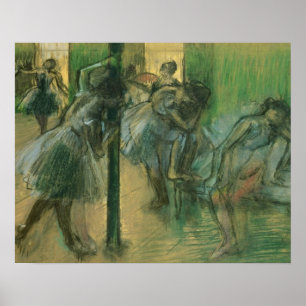 Póster Bailarines de Edgar Degas el   que ensayan