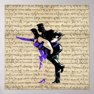 Póster Bailarines de estilo Art Decó