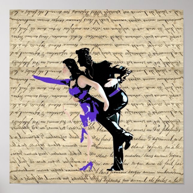 Póster Bailarines de estilo Art Decó (Frente)