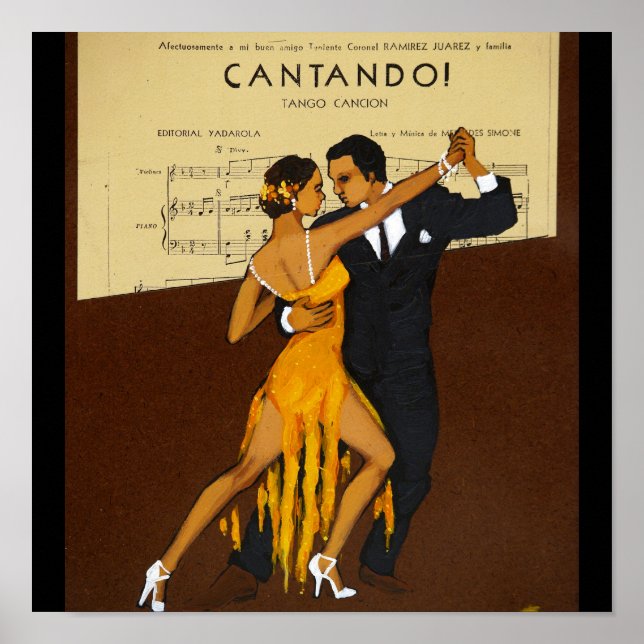 Póster Bailarines de moda Art Decó (Frente)