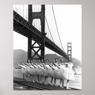 Póster Bailarines de puente Golden Gate