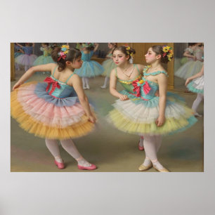 Póster Bailarines detrás del escenario