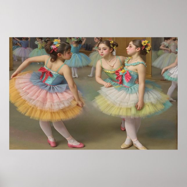 Póster Bailarines detrás del escenario (Frente)