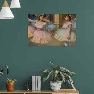 Póster Bailarines detrás del escenario