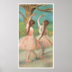 Póster Bailarines en el rosa, C. 1885, Edgar Degas