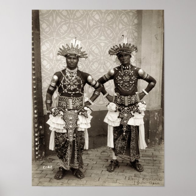 Póster Bailarines malvados de Asia, Feria Mundial de 1904 (Frente)