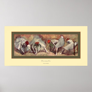 Póster Bailarines que atan a Shoes~ Edgar Degas