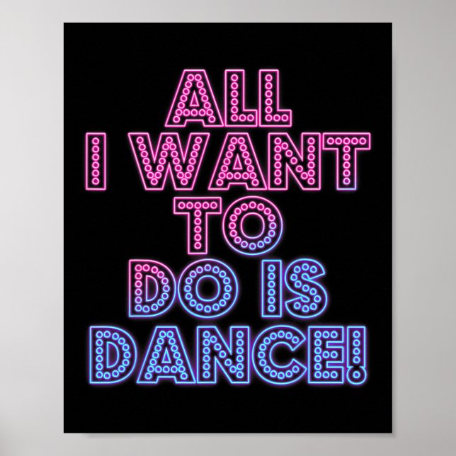 Póster Bailarines Salsa Bailando Bailando Bailarinas Todo (Frente)