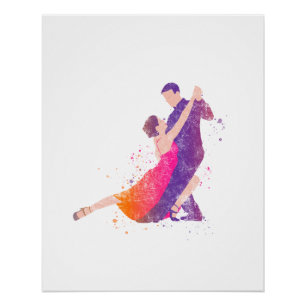 Póster Bailarines Tango Ballroom Flamenco Dancing