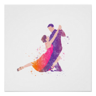 Póster Bailarines Tango Ballroom Flamenco Dancing