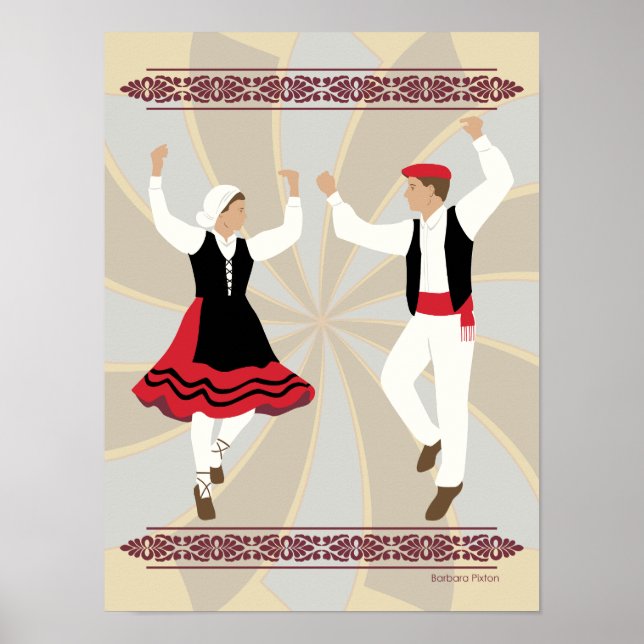 Póster Bailarines vascos (Frente)