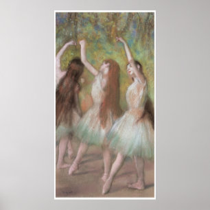Póster Bailarines verdes, C. 1885, Edgar Degas