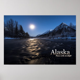 Póster Baile Alaska a la luz de la luna