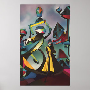 Póster Baile antes del amanecer - Ken Gage Surreal Art