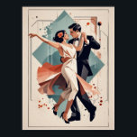 Póster Baile Art Deco<br><div class="desc">Gran diseño poster. Te encantará como a otros. Tenga la libertad de usar este diseño para otro producto que desee o para el personalizar y agregue su texto. Sígueme por más. Gracias. Que tengas un buen día.</div>