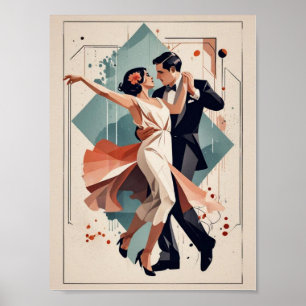 Póster Baile Art Deco