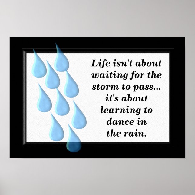 Póster Baile bajo la lluvia (Frente)