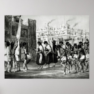 Póster Baile búfalo en Pueblo de Zuni