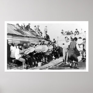 Póster Baile ceremonial esquimal en Nome, Alaska 1914
