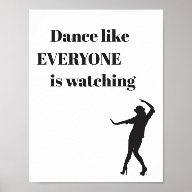 Póster Baile como TODO EL MUNDO está mirando - Poster (Frente)