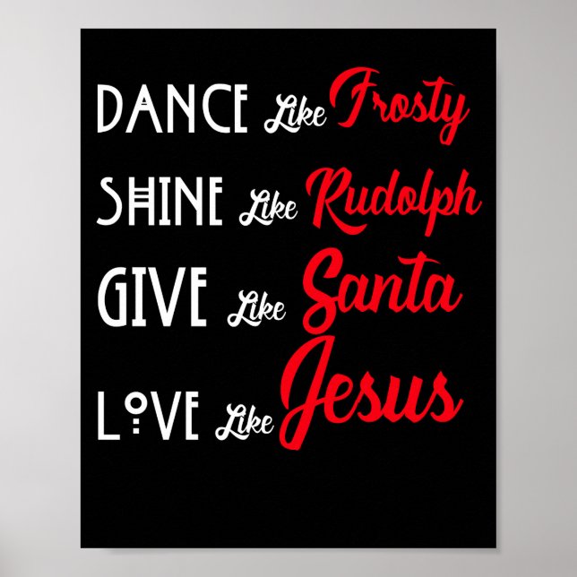 Póster Baile como un Shine helado como Rudolph como santa (Frente)