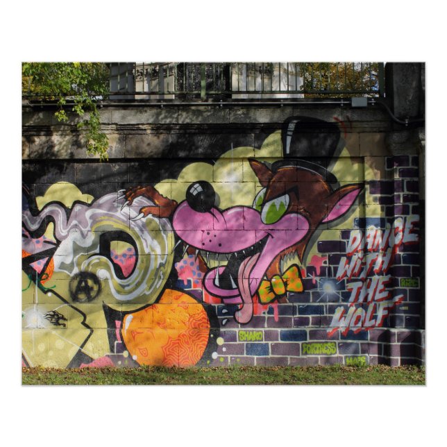 Póster Baile Con El Graffiti Del Lobo (Anverso)