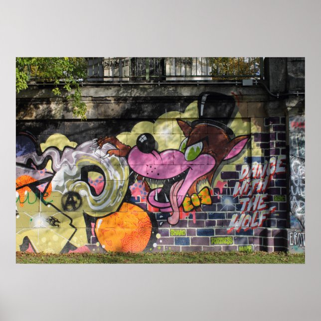 Póster Baile Con El Graffiti Del Lobo (Frente)