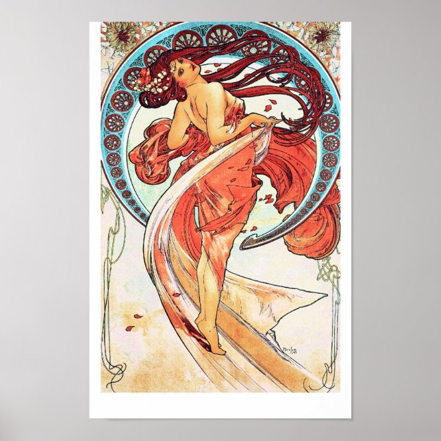 Póster Baile de Alphonse Mucha (Frente)