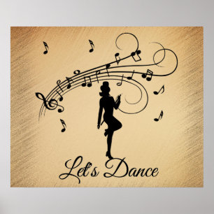 Póster Baile de alto paso al Personalizado de música