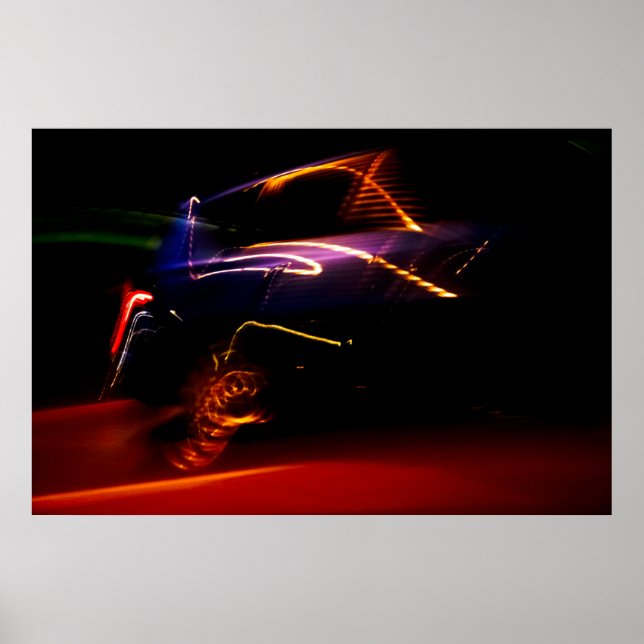 Póster baile de auto púrpura (Frente)