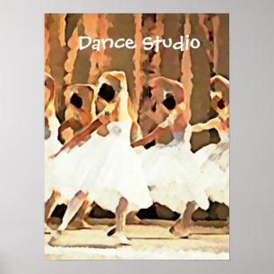 Póster Baile De Ballet En Escenarios Ballerinas