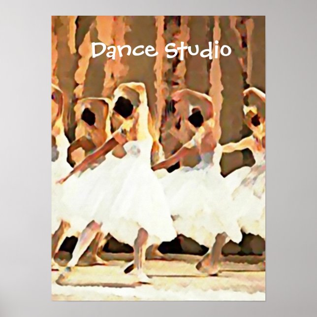 Póster Baile De Ballet En Escenarios Ballerinas (Frente)