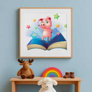 Póster Baile De Cerdo En Un Poster De Libros
