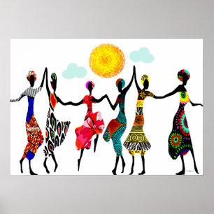 Póster Baile de elogio africano