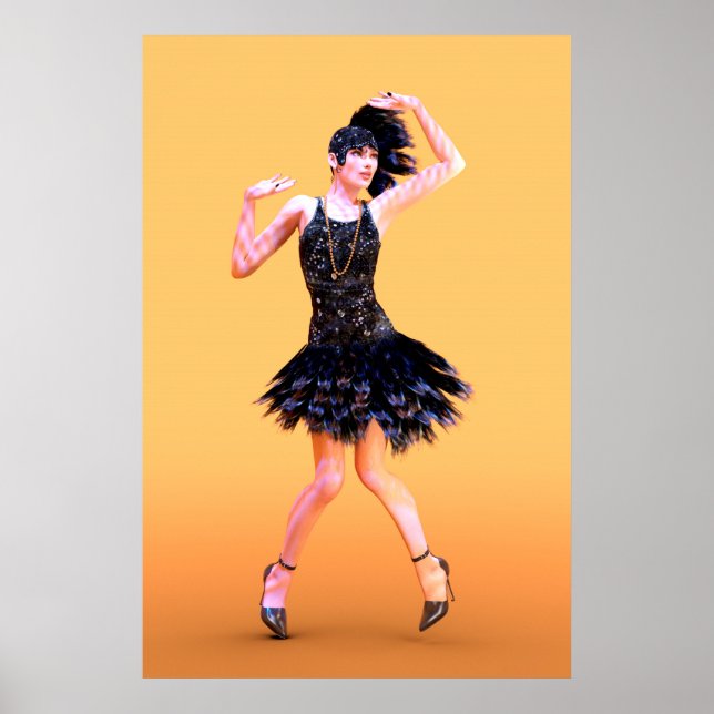 Póster Baile de Flapper Vintage (Frente)