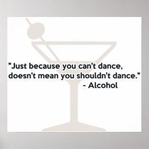 Póster Baile de la confianza del alcohol