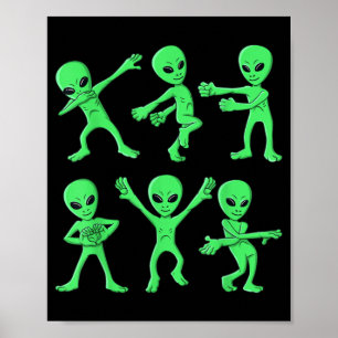 Póster Baile de los Alienígenas Dance Challenge Halloween