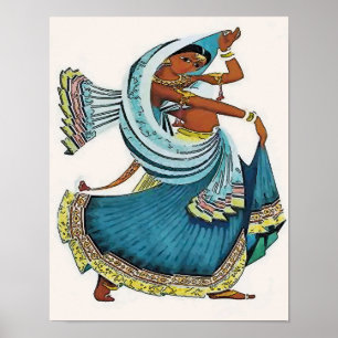 Póster Baile de mujer india