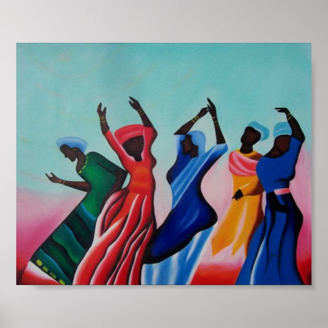Póster Baile de mujeres negras (Frente)